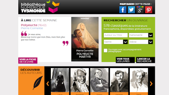 Bibliothque Numrique TV5MONDE